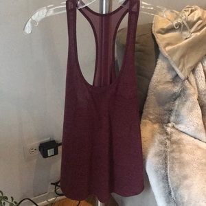 Worn once! Rust racer back tank with 1/2 back mesh